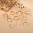 thumbnail image 3 of Grofry 10 Pcs Gold Knuckle Rings Set for Women Boho Twist Cross Irregular Geometric Rings Stackable Midi Rings Pack Gift for Various Occasions, 3 of 7