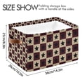 thumbnail image 4 of Yayeee 2 Pack Canvas Storage Basket with Handles for Shelves Fabric Bins Closet Organizer, Checkered Stars Pattern, 4 of 8