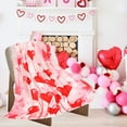 thumbnail image 3 of Taotanxi Valentine'S Day Throw Blanket, Red Pink Heart Plaid Fuzzy Blanket, Romantic Love Heart Decorative Soft Cozy Flannel Blanket, For Mom Couple Home Bed Sofa Couch Chair, 39 X 27 Inch Hot Pink, 3 of 6