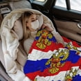 thumbnail image 5 of Retro Russian Flag Warm Cozy Plush Throw Blanket for Couch Bed Sofa 50"x40", 5 of 7