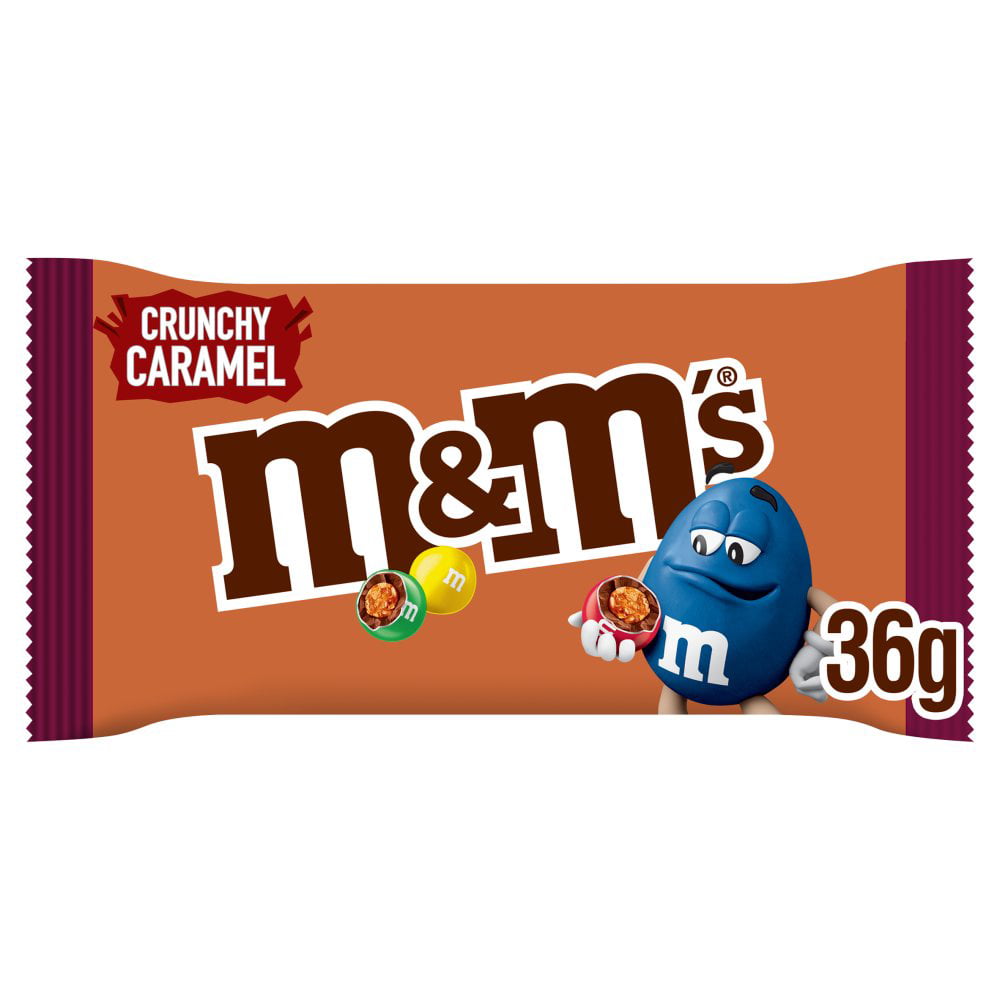 M&M's Crunchy Caramel Chocolate Bag 36g - Pack of 3 - (3g x 3) - Imported  from United Kingdom by Sentogo - Crisp and Caramel with British Chocolate -  A Must for M'M fans 