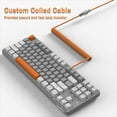 thumbnail image 6 of Ajazz AK873 Wired Hot Swappable Mechanical Keyboard, Coiled Cable, 22 RGB Backlit, Classic 3 Color PBT Floating Keycaps, 87% Keyboard with Detachable Magnet Cover, Custom DIY Keyboard, 6 of 9