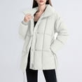 thumbnail image 2 of Fashion Plus Size Hooded Coats for Womens Winter Warm Strap Hooded Pile Collar Fringed Hoodie, 2 of 5