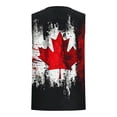 thumbnail image 4 of Mens Maple Leaves Printing Fitness Home Wear Pajamas Color Cotton Solid Color Round-Neck Tank Top, 4 of 4