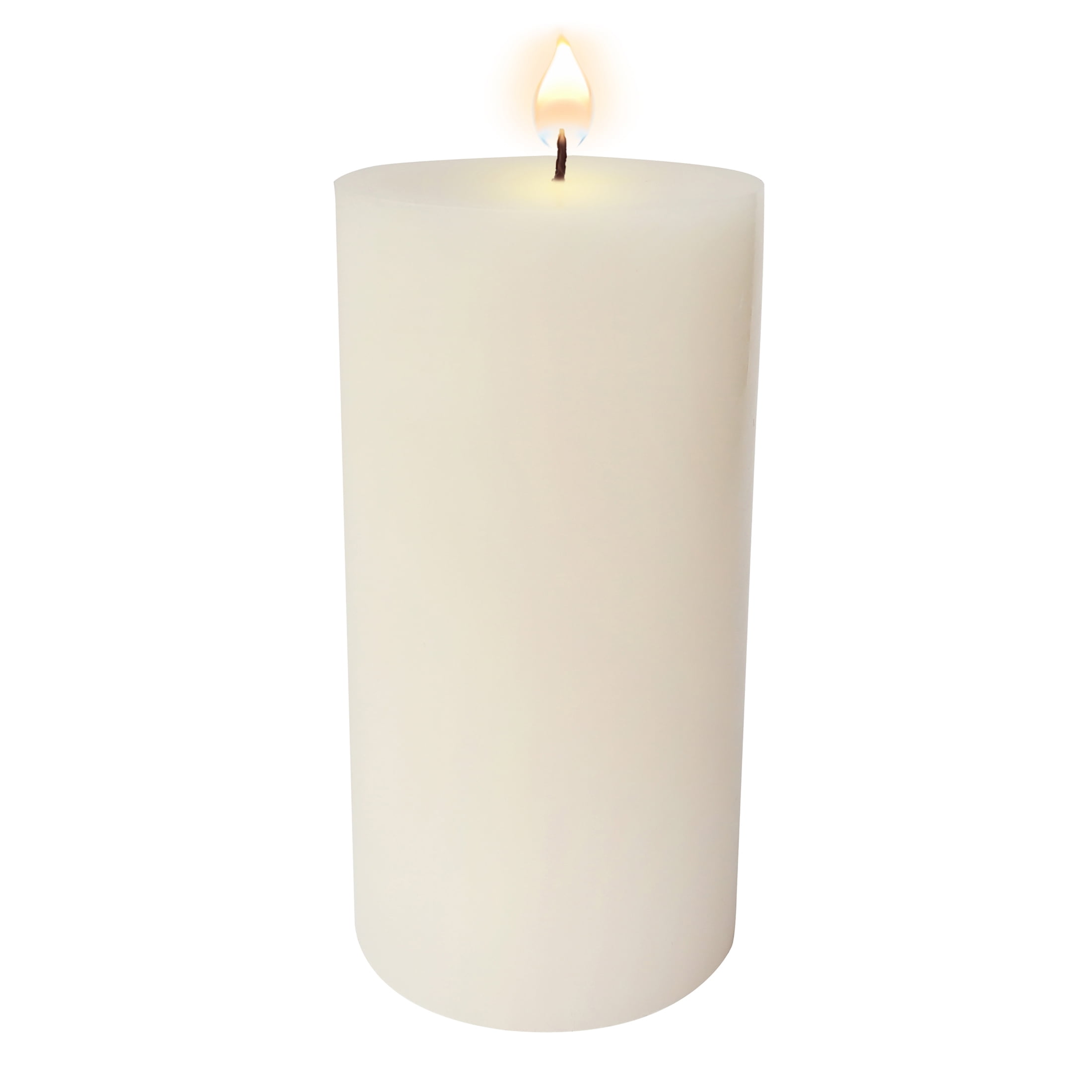 Mainstays Single Wick 3" x 6" Pillar Candle, Unscented, Ivory, 3 Pack