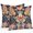 Black, variant on Vintage Flowers Outdoor Pillow Covers, Waterproof Decorative Throw Pillowcases Set of 2, Ethnic Boho Floral Botanical Black Couch Cushion Cases with Zipper for Outside Patio Garden Sofa 20"x20"