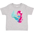 thumbnail image 3 of Inktastic Cute Mermaid, Little Mermaid, Pink Hair, Dolphin Girls Baby T-Shirt, 3 of 5