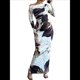 thumbnail image 1 of Vestido Maxi Ajustado para Mujer, Moda Otoño , Larga, Estampado Floral, Ajustado, Fruncido, para Fiesta y Club. XL, 1 of 7
