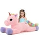 thumbnail image 1 of Animal de peluche Tezituor, unicornio gigante, 110 cm, rosa, para niños, 1 of 7