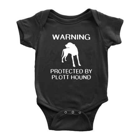 

Warning: Protected by A Plott Hound Dog Funny Baby Rompers Infant Clothes (Black 18-24 Months)