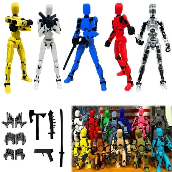 GloTide Assembly Completed 2025 New Titan 13 Action Figure Set,Dummy Robot 13 Action Figure,3D Printed Multi-Jointed Movable Figure,Nova 13 Figure with Multiple Accessories (9PCS.Assembly Completed)