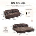 thumbnail image 2 of Timbernest 70" Boneless Couch, Convertible Sofa Bed, Fold Out Sleeper Loveseat, Brown, 2 of 11