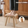 thumbnail image 4 of RICHYOUNG Wooden Step Stool for Adults, Small Wooden Stool, Square Stool Sitting Stool(Wood), 4 of 11