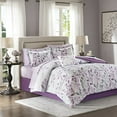 thumbnail image 1 of Madison Park Essentials Lafael Complete Comforter Set Purple King, 1 of 5