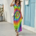 thumbnail image 6 of Colorful Swirls Tie-dye Pattern Design Sleeveless Dress Summer Clothes for Women Women's Clothing 2025, 6 of 7