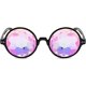 thumbnail image 3 of KAIYANG Gafas de sol con diseño de arcoíris y caleidoscopio, decoración para fiestas y festivales, color negro, 3 of 4