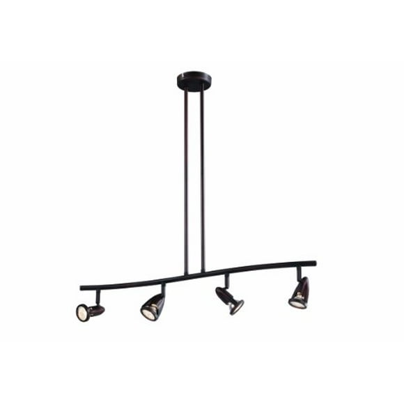Trans Globe Imports W-466 ROB Transitional Four Light Track Light from Stingray Collection in Bronze/Dark Finish, 6.00 inches