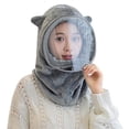 thumbnail image 1 of CEHVOM Women Flannel Winter Hats Mask Set Warm Cap With Transparent Fogless Protective Mask For Cycling, 1 of 7