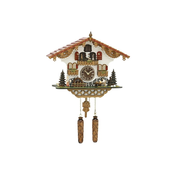 Quartz Coucou Horloge Maison Forêt Noire avec Buveur de Bière en Mouvement et Moulin à Roulettes, avec Musique