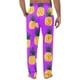 thumbnail image 5 of Pantalones largos para hombre con estampado de cintura elástica y bolsillo con cordón, pantalones largos de poliéster para hombre, 5 of 5