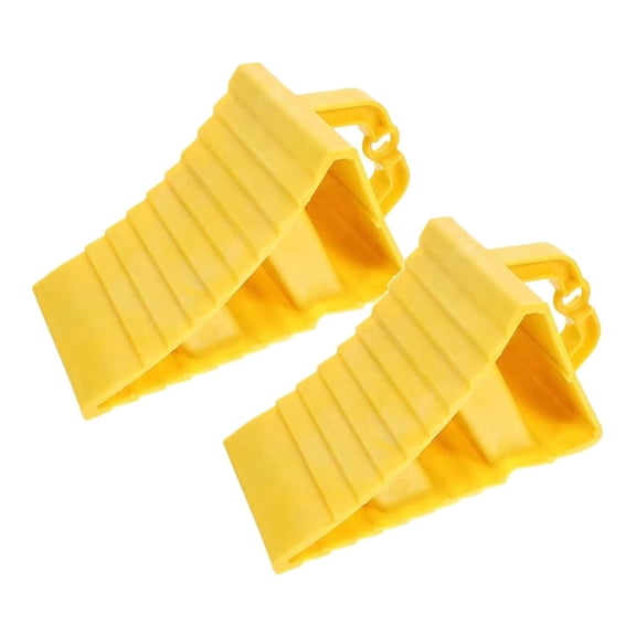 2pcs Heavy Duty Wheel Chocks - Orange Wheels Chocks, Plastic Hard Wheel Stoppers Block for Camper Cars, RV Trailer, Trucks