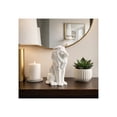 thumbnail image 4 of Sitting Lion Figurine Resin Sculpture for Home and Bathroom Decor - Modern Decorative Statue for Office and Room - Display Ornament for Living Room, Shelf and Coffee Table Decor - 11", White, 4 of 11