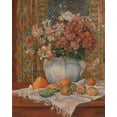 thumbnail image 2 of Renoir, Pierre-Auguste 20x24 Black Ornate Wood Framed with Double Matting Museum Art Print Titled - Still Life with Flowers and Prickly Pears, 2 of 4