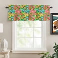 thumbnail image 2 of Kitchen Valances for Window, Summer Swimming Pool Slippers Light Filtering Rod Pocket Valance Curtain, Blue Pink Green Short Curtains Window Topper for Bedroom Bathroom Living Room 42x12in, 2 of 9