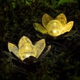 thumbnail image 3 of LINLIN LED Lotus Flower Light, Solar Lotus Flower Outdoor Lamp, Outdoor Solar Garden Light, Solar Garden Light Metal Lantern Water Lily LED Landscape Lights, 3 of 9