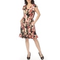 thumbnail image 2 of White Mark Women's V-Neck Empire Dress, 2 of 6