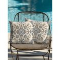 thumbnail image 4 of Outdoor Pillows Waterproof, Blue Boho Bedding Throw Pillows with Insert for Couch Sofa Bed, Ethnic Southwestern Geometric Vintage 18x18 Inch Pillowcases Decorative Camping Patio Pillow Set of 2, 4 of 8