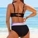 thumbnail image 4 of Traje de baño de bikini estampado para mujer Sujetador relleno Traje de baño de una pieza Ropa de playa OAVQHLG3B Store  lin121212, 4 of 4