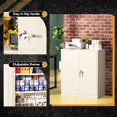 thumbnail image 6 of SOLAURA Metal Storage Cabinet, 42” H Office Cabinets with Lockable Doors and Adjustable Shelves for Home Office, Garage, Kitchen(Grey), 6 of 7