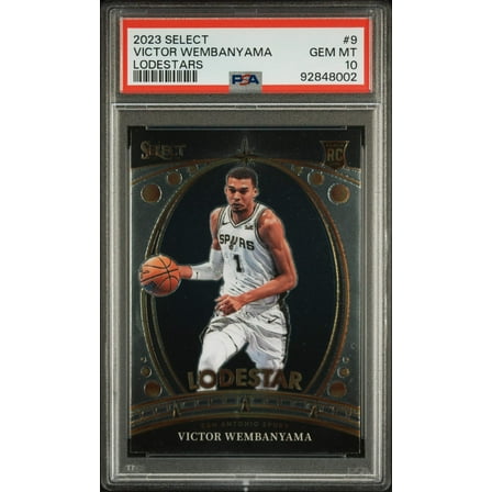 Graded 2023 Panini Select Victor Wembanyama #9 Lodestars Rookie RC Basketball Card PSA 10 Gem Mint