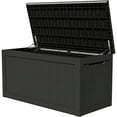 thumbnail image 2 of Uforic XXL 260 Gal Large Deck Box, Outdoor Rattan Storage Box, Waterproof & Lockable,Black, 2 of 9