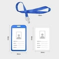 thumbnail image 2 of 10 Pack Badge Holder with Cruise Lanyards and Id Tag,  Clear Waterproof Id Card Holder with Solid Color Neck Lanyard Strap, Blue Lanyard Wide 0.59 Inch (1.5cm), 2 of 5