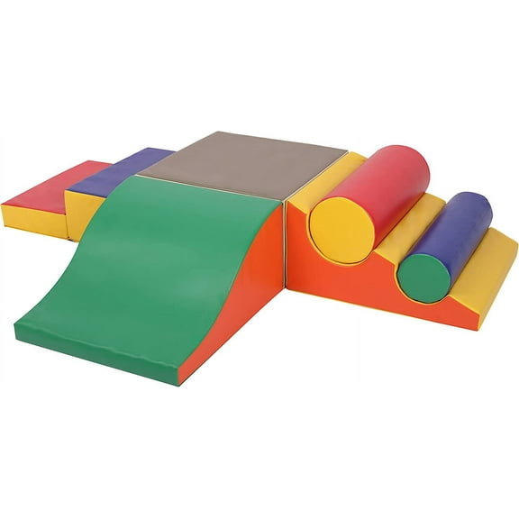 Toddler Foam Climbing Set Indoor - Kids Climb & Crawl Soft Activity Playset - Toddler Climber Gymnastics Equipment for Walking in Balance