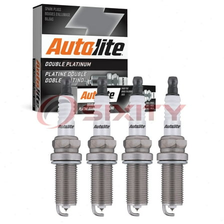 4 pc Autolite APP5324 Double Platinum Spark Plugs for Ignition Wire Secondary Fits select: 2007-2010 BMW 328, 2006 BMW 325