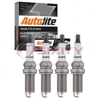 4 pc Autolite APP5324 Double Platinum Spark Plugs for Ignition Wire Secondary Fits select: 2007-2010 BMW 328, 2006 BMW 325