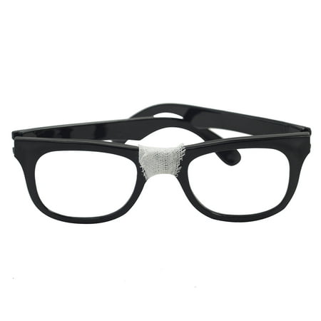Black Frame No Lenses Classic Taped Nerd Glasses Costume Accessory Eyewear Stage