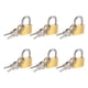 thumbnail image 1 of Candado de latón sólido Uxcell con llaves, 6 Pcs de 3/8" de ancho, candados impermeables y a prueba de óxido para unidades de almacenamiento, cobertizos, garajes, cercas, casilleros de gimnasio, 1 of 7