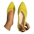 thumbnail image 4 of Xiaoxatg Women's Casual Shoes Ballerina On Non Knitted Trainers Comfortable Breathable Summer Sporty Flat Comfort Shoes 6.5 Yellow, 4 of 9