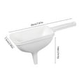 thumbnail image 3 of Lekihaqq 1 Packs Premium Plastic Kitchen Funnel with Ergonomic Handle for Cooking, Baking, Canning, Liquids, Oils, Wines, Spices, Easy Pour, Dishwasher Safe, Non-Drip, Storage Saver, 3 of 6