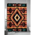 thumbnail image 5 of Fsddascl Aztec Southwest Shower Curtain Set - 72" x 78" Washable Bathtub Curtain with 12 Hooks, Orange Black Boho Tribes Abstract Waterproof Fabric Stall Shower Curtains for Bathroom/Bathtub Décor, 5 of 6