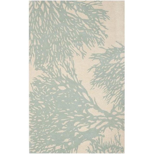 Safavieh Bella Collection BEL115C Handmade Beige and Blue Premium Wool Area Rug (9' x 12')