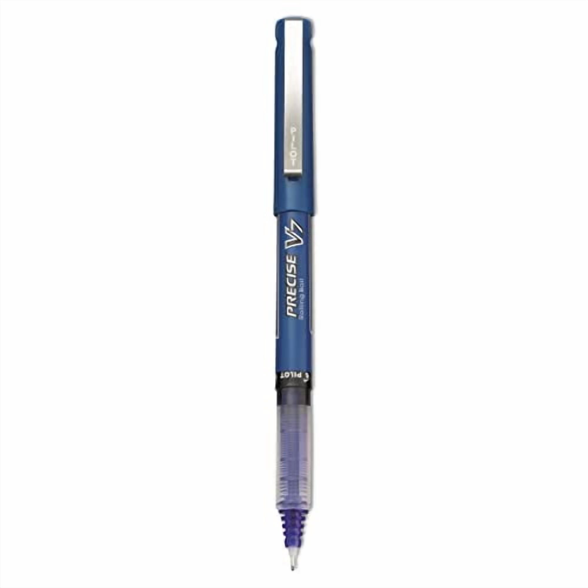 Pilot(R) Precise(TM) V7 Liquid Ink Rollerball Pens, 0.7 mm, Fine Point, Blue Barrel, Blue Ink, Pack Of 12, 35349
