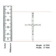 thumbnail image 3 of Top Gold & Diamond Jewelry 14K White Gold Crucifix Cross Pendant, 3 of 3