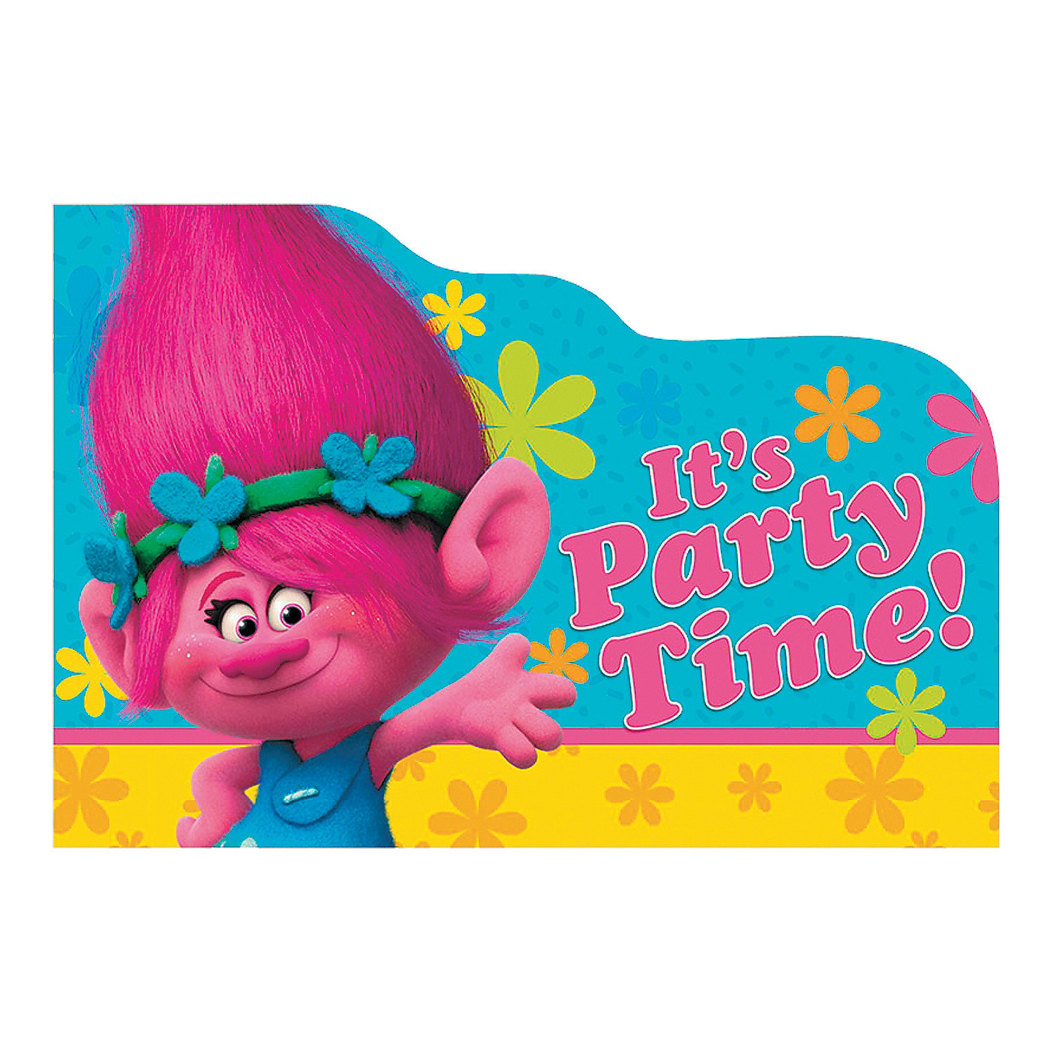 Trolls Invites (8Pc) Party Supplies 8 Pieces