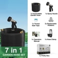 thumbnail image 2 of Larmtek 100 ft Expandable Garden Hose,Black,Water Hose for Outside with 10 Spray Nozzles,Hose Holder,Multi-Purpose Anti-Rust Solid Brass Connector,Leak-Proof Design,2024 edition, 2 of 8