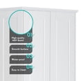 thumbnail image 5 of Gzxs 71.25"H Tall Wardrobe, 2-Door Freestanding Storage Cabinet with Adjustable Shelves, 5-Tier Pantry Cupboard for Kitchen Dining Room Bathroom Bedroom, White, 5 of 8